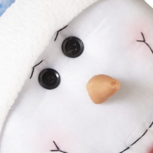 Posable Stuffed Snowman With Felt Details & Knitted Scarf - Picture 3 of 6